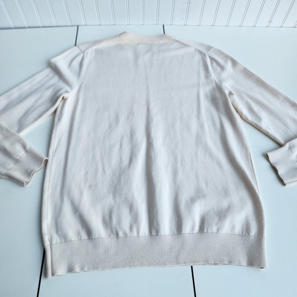 Dazy Mens Cream Ivory Stretch Rayon Sweater Relaxed Crew Neck Sz S - Picture 7 of 8